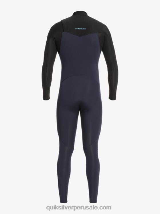 Quiksilver N8LNT1278 hombres azul marino oscuro/negro Traje de neopreno con cremallera en el pecho para 3/2 sesiones diarias