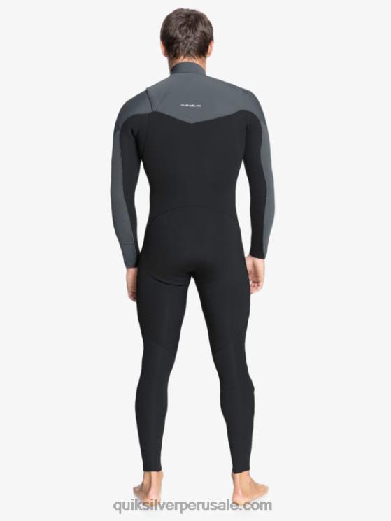 Quiksilver N8LNT1279 hombres negro/bronce Traje de neopreno con cremallera en el pecho para 3/2 sesiones diarias