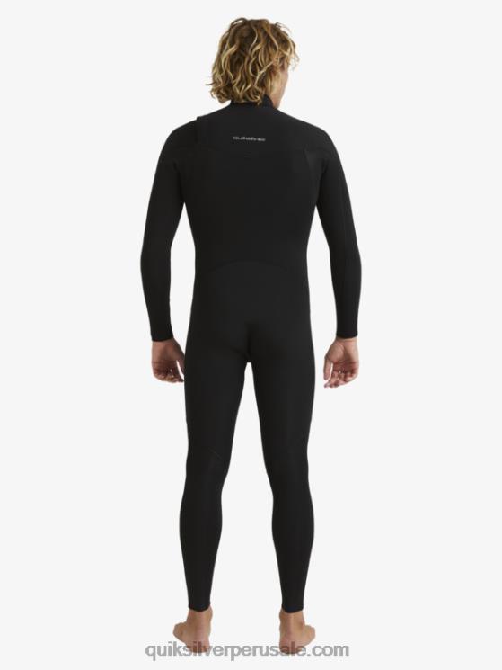 Quiksilver N8LNT1280 hombres negro Traje de neopreno con cremallera en el pecho para 3/2 sesiones diarias