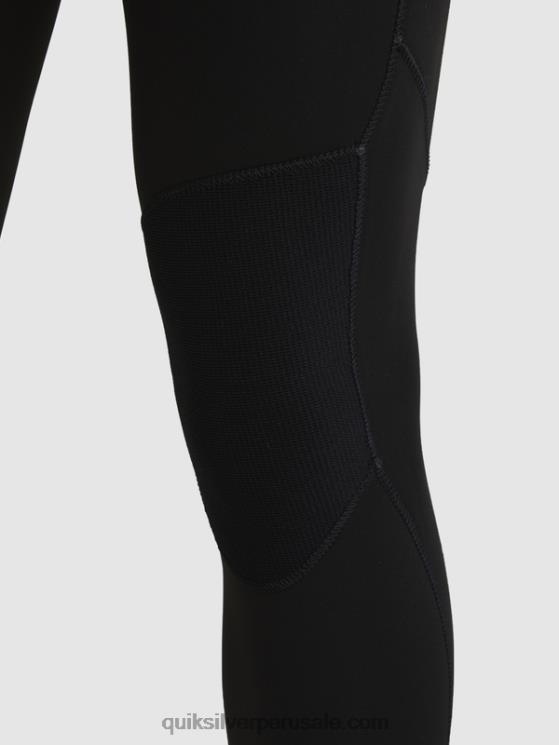 Quiksilver N8LNT1280 hombres negro Traje de neopreno con cremallera en el pecho para 3/2 sesiones diarias