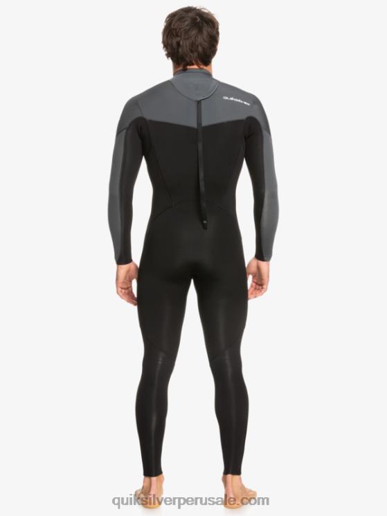 Quiksilver N8LNT926 hombres negro/bronce Traje de neopreno con cremallera trasera para 3/2 sesiones diarias