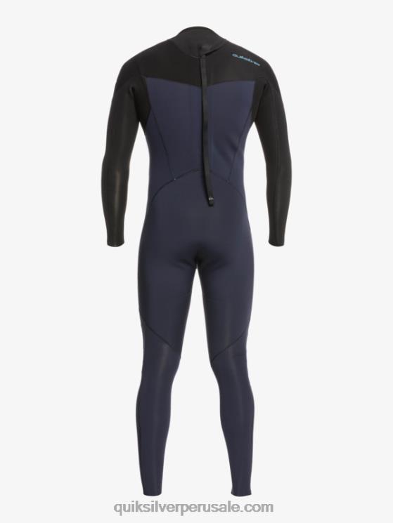 Quiksilver N8LNT927 hombres azul marino oscuro/negro Traje de neopreno con cremallera trasera para 3/2 sesiones diarias