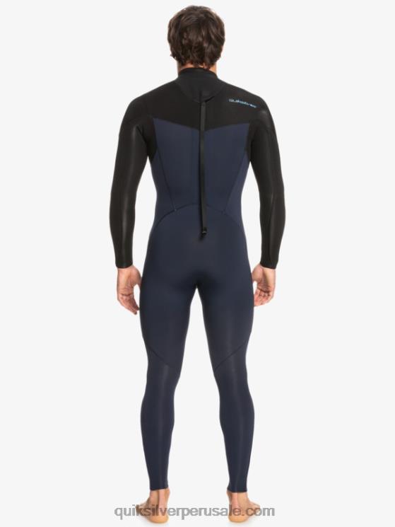Quiksilver N8LNT927 hombres azul marino oscuro/negro Traje de neopreno con cremallera trasera para 3/2 sesiones diarias