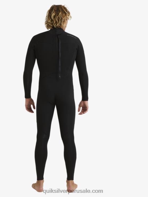 Quiksilver N8LNT928 hombres negro Traje de neopreno con cremallera trasera para 3/2 sesiones diarias