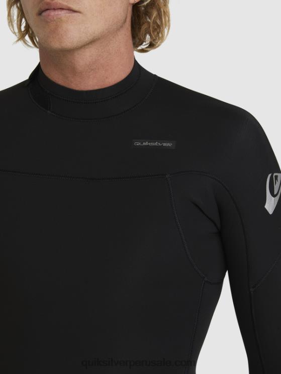 Quiksilver N8LNT928 hombres negro Traje de neopreno con cremallera trasera para 3/2 sesiones diarias