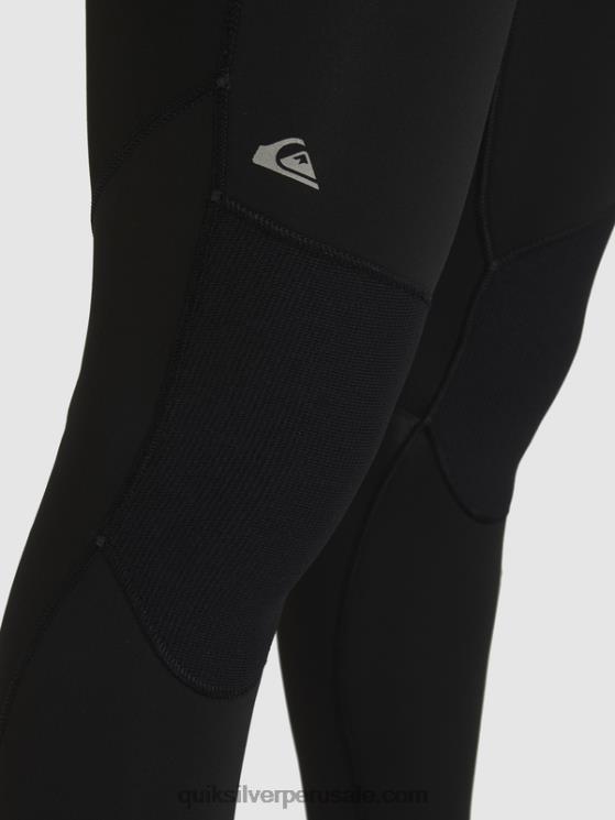 Quiksilver N8LNT928 hombres negro Traje de neopreno con cremallera trasera para 3/2 sesiones diarias