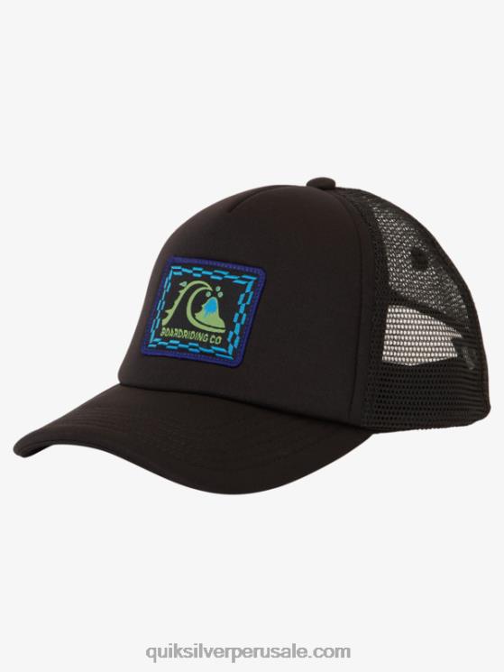 Quiksilver N8LNT1891 Niños negro gorra de camionero con pico furtivo 2-7