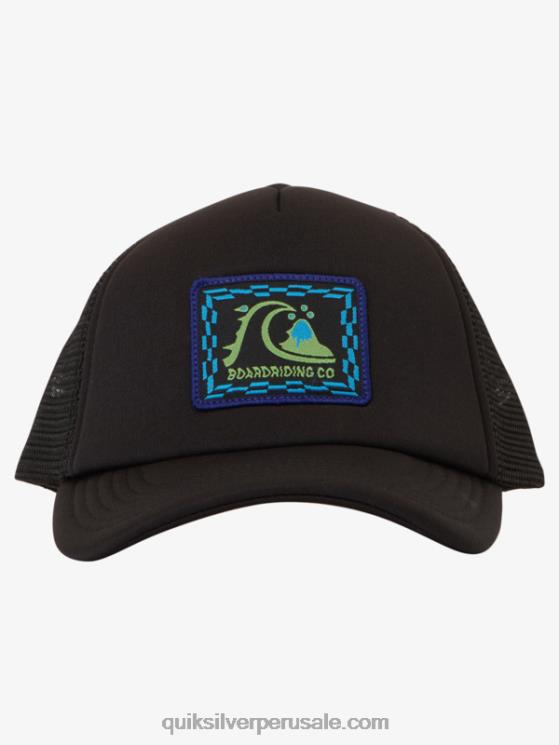 Quiksilver N8LNT1891 Niños negro gorra de camionero con pico furtivo 2-7