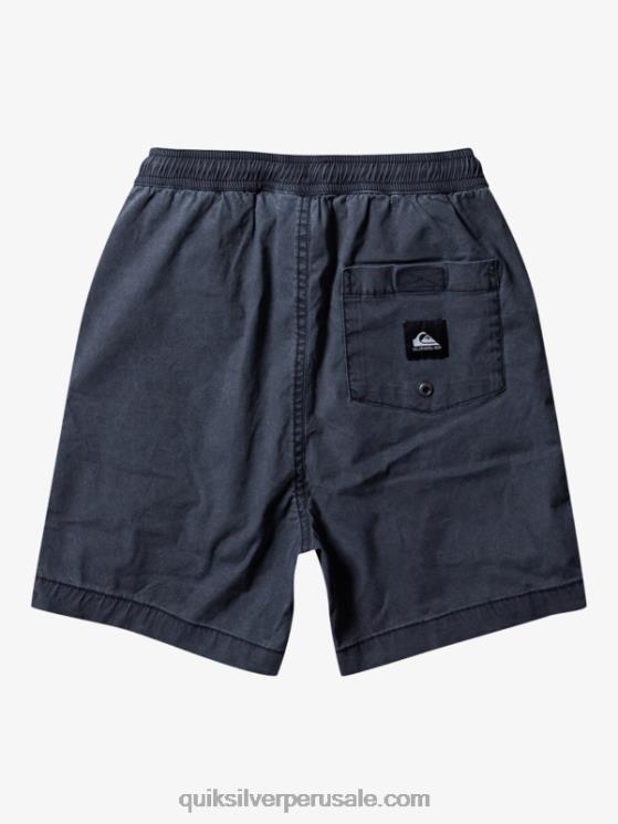 Quiksilver N8LNT2079 Niños negro 8-16 taxer 15 pantalones cortos con cintura elástica