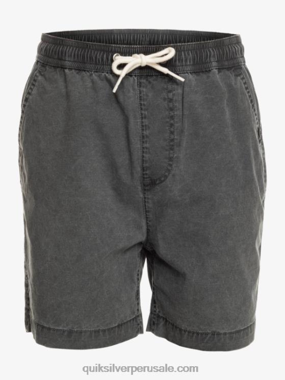 Quiksilver N8LNT2079 Niños negro 8-16 taxer 15 pantalones cortos con cintura elástica