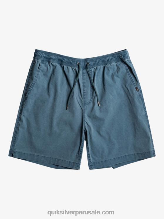 Quiksilver N8LNT2081 Niños azul marino medianoche 8-16 taxer 15 pantalones cortos con cintura elástica