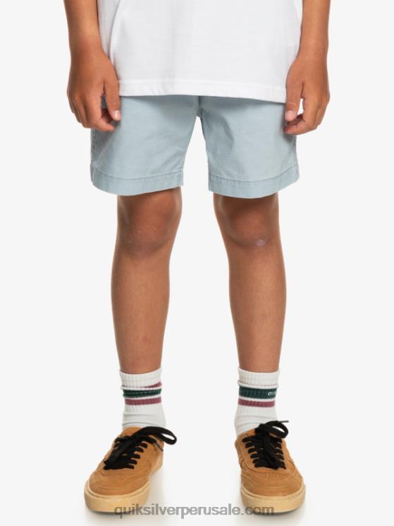 Quiksilver N8LNT2082 Niños azul celeste 8-16 taxer 15 pantalones cortos con cintura elástica