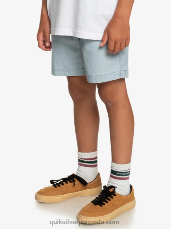 Quiksilver N8LNT2082 Niños azul celeste 8-16 taxer 15 pantalones cortos con cintura elástica