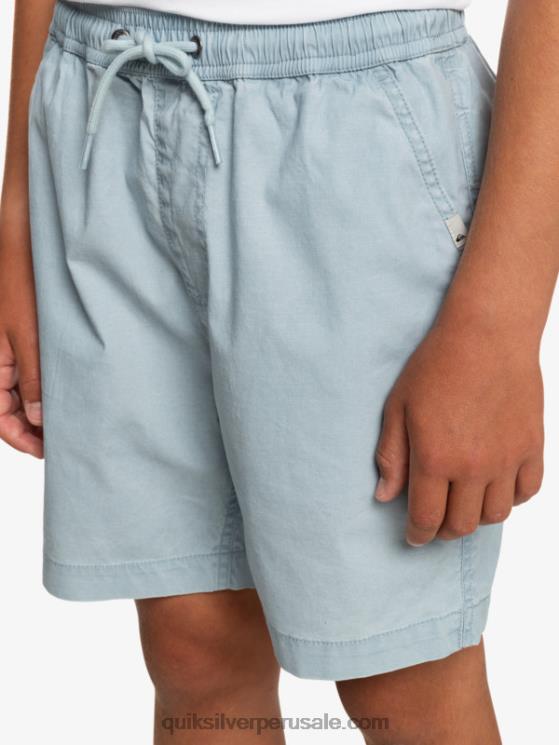 Quiksilver N8LNT2082 Niños azul celeste 8-16 taxer 15 pantalones cortos con cintura elástica