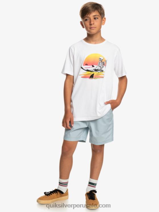 Quiksilver N8LNT2082 Niños azul celeste 8-16 taxer 15 pantalones cortos con cintura elástica