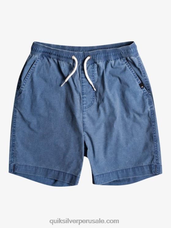 Quiksilver N8LNT2083 Niños insignias azules 8-16 taxer 15 pantalones cortos con cintura elástica