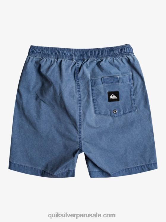 Quiksilver N8LNT2083 Niños insignias azules 8-16 taxer 15 pantalones cortos con cintura elástica