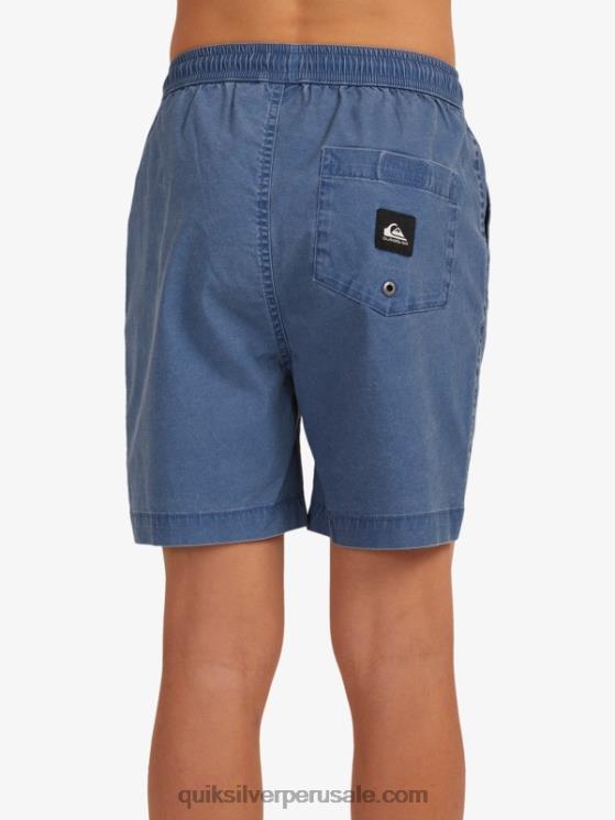 Quiksilver N8LNT2083 Niños insignias azules 8-16 taxer 15 pantalones cortos con cintura elástica