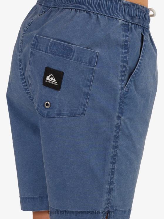 Quiksilver N8LNT2083 Niños insignias azules 8-16 taxer 15 pantalones cortos con cintura elástica