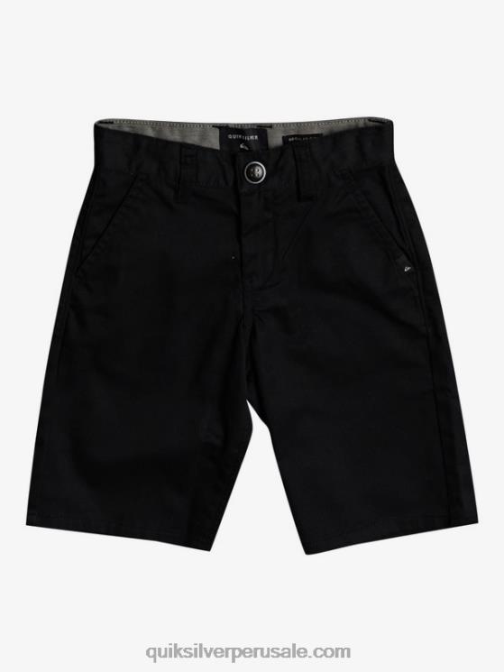 Quiksilver N8LNT2102 Niños negro 2-7 shorts chinos elásticos daily union