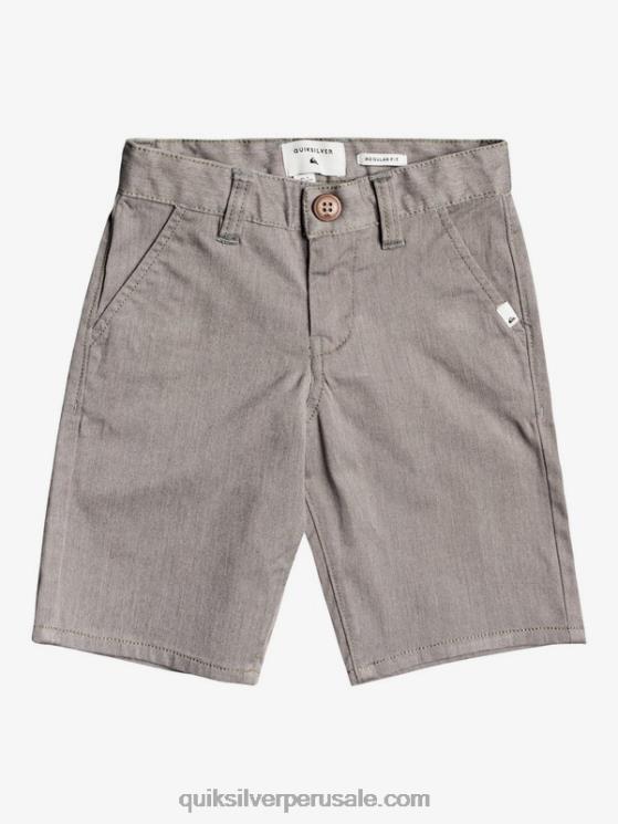 Quiksilver N8LNT2105 Niños brezo gris claro 2-7 shorts chinos elásticos daily union
