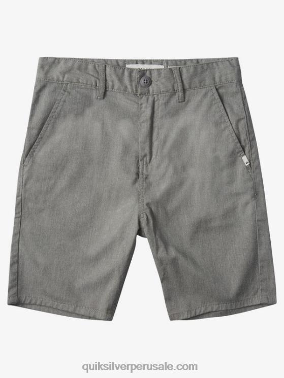 Quiksilver N8LNT2108 Niños brezo gris claro 8-16 nuevos shorts chinos elásticos daily union