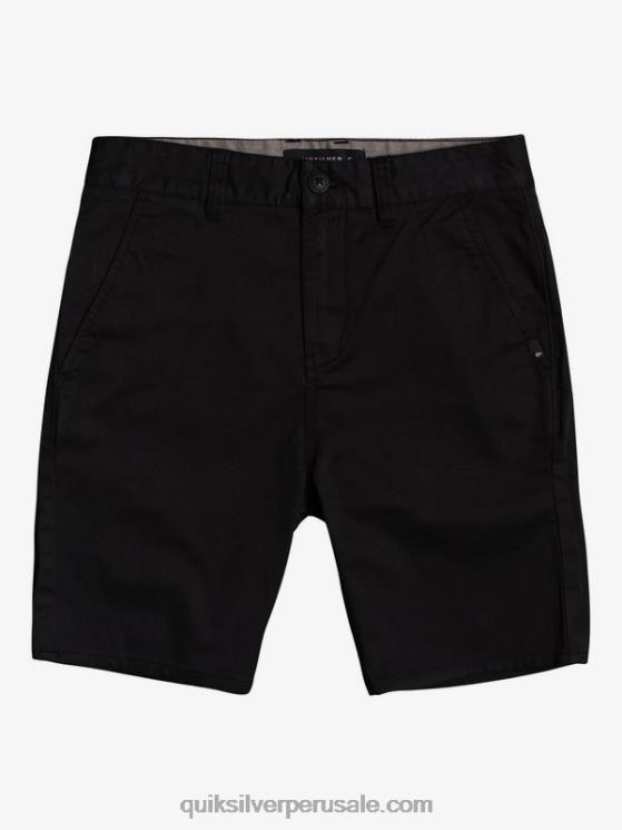 Quiksilver N8LNT2109 Niños negro 8-16 nuevos shorts chinos elásticos daily union