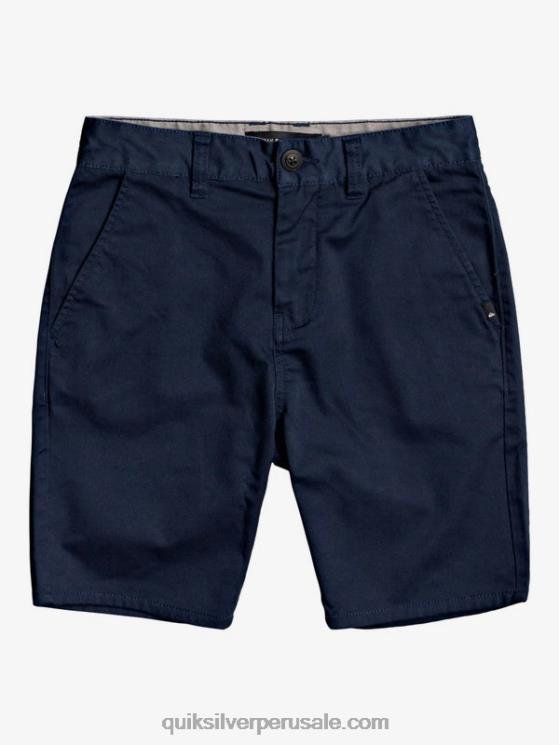 Quiksilver N8LNT2110 Niños chaqueta azul marino 8-16 nuevos shorts chinos elásticos daily union