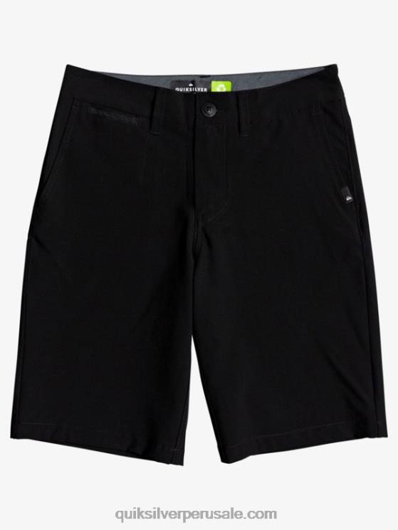Quiksilver N8LNT2237 Niños negro 8-16 unión de anfibios 19 pantalones cortos híbridos