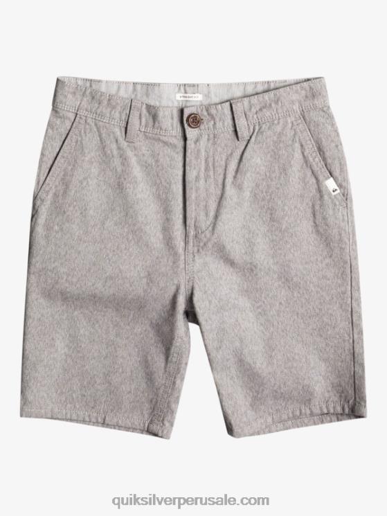 Quiksilver N8LNT2286 Niños brezo gris claro 8-16 todos los días 17 pantalones cortos chinos