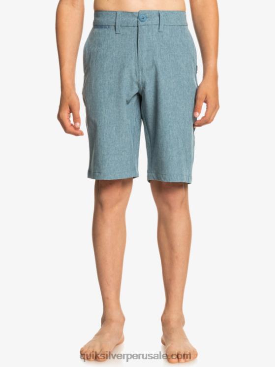 Quiksilver N8LNT2327 Niños capitanes azules 8-16 union heather anfibio 19 pantalones cortos híbridos