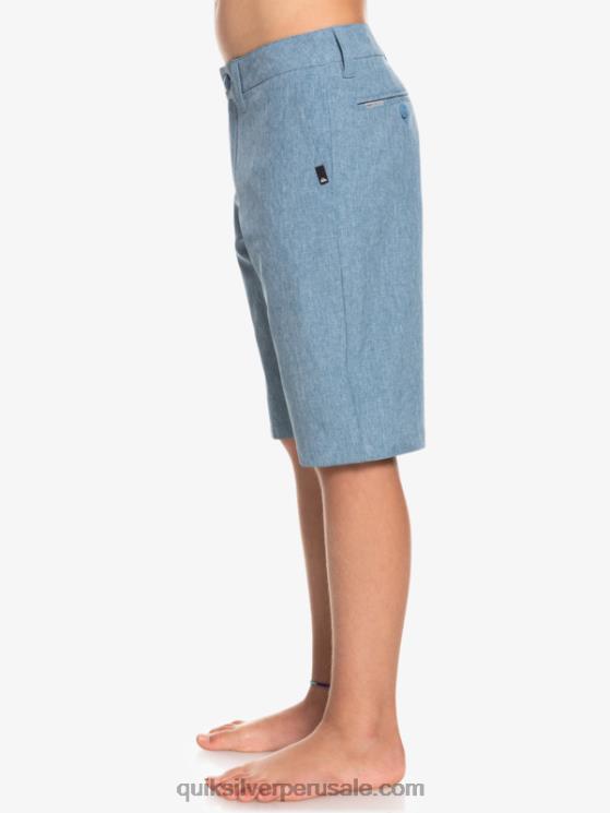 Quiksilver N8LNT2327 Niños capitanes azules 8-16 union heather anfibio 19 pantalones cortos híbridos
