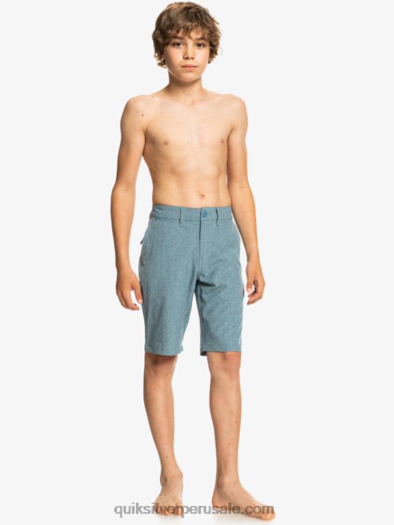 Quiksilver N8LNT2327 Niños capitanes azules 8-16 union heather anfibio 19 pantalones cortos híbridos