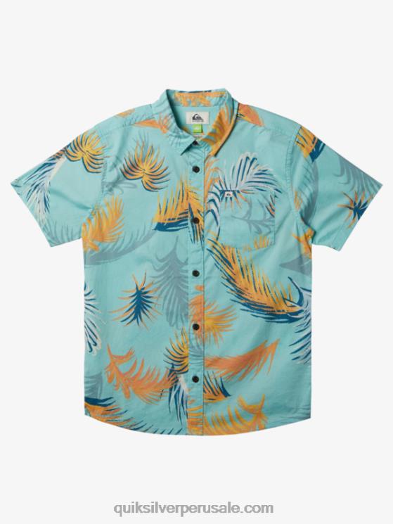 Quiksilver N8LNT1912 Niños ángel azul falla tropical camisa de manga corta con falla tropical