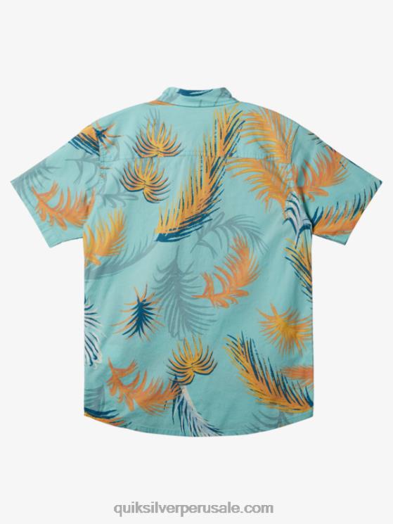 Quiksilver N8LNT1912 Niños ángel azul falla tropical camisa de manga corta con falla tropical