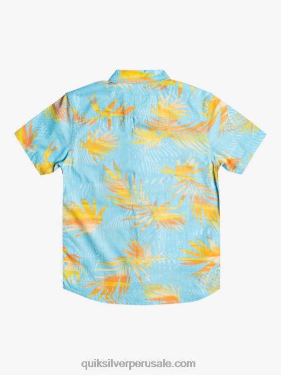 Quiksilver N8LNT2197 Niños azul cielo rasgado 8-16 camisa de manga corta rota