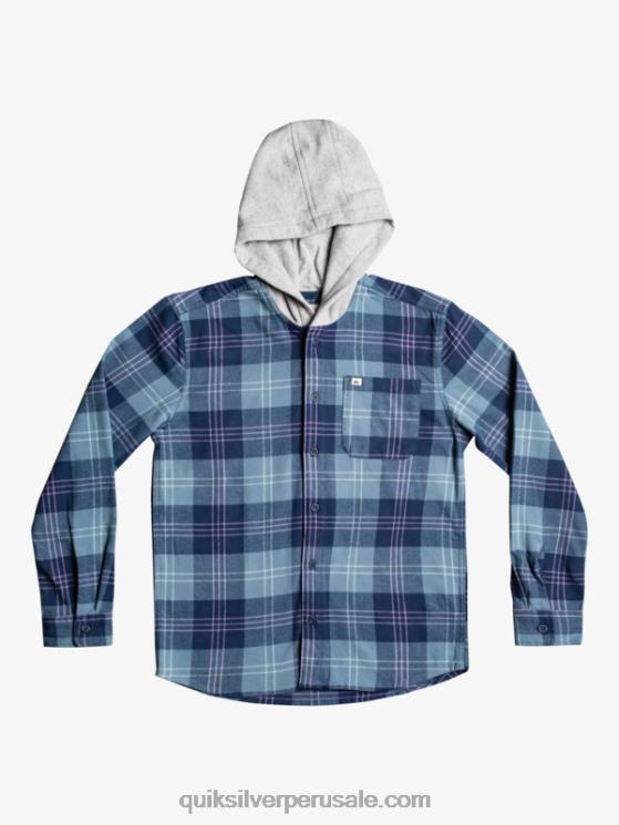 Quiksilver N8LNT2310 Niños liebre azul provenzal 8-16 camisa de manga larga con capucha halidon