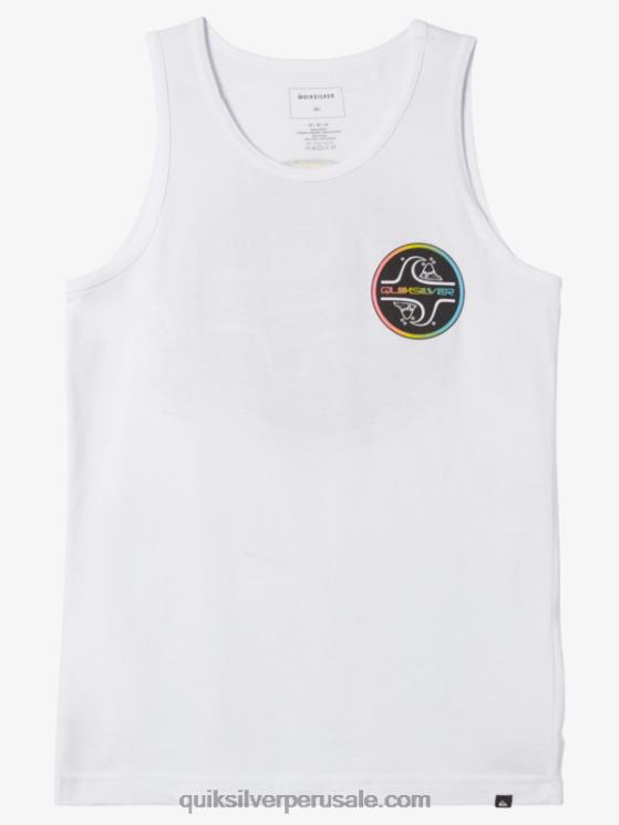 Quiksilver N8LNT2227 Niños blanco camiseta de tanque de burbujas de 8-16 núcleos