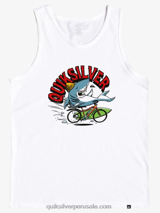 Quiksilver N8LNT2266 Niños blanco 2-7 en camiseta de tanque de riesgo