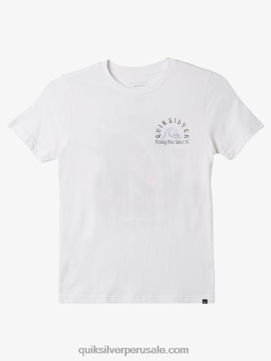 Quiksilver N8LNT1939 Niños blanco 8-16 la camiseta del barril original