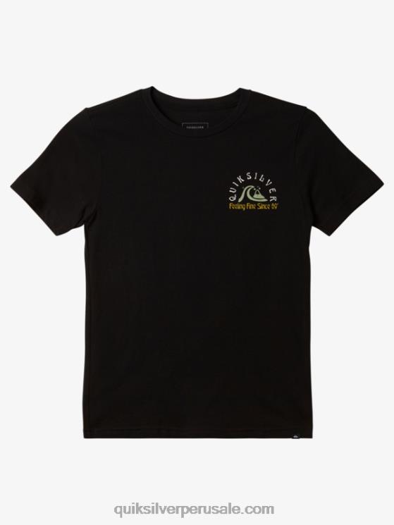 Quiksilver N8LNT1940 Niños negro 8-16 la camiseta del barril original
