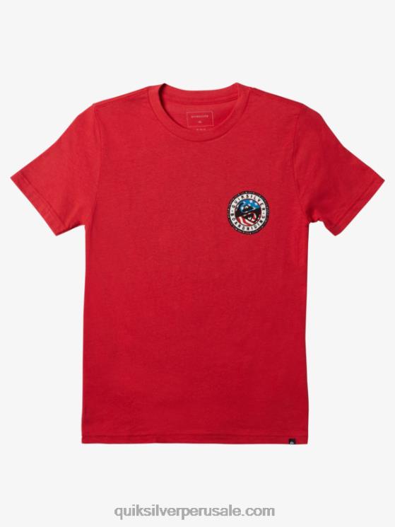 Quiksilver N8LNT1942 Niños rojo de alto riesgo 8-16 camiseta divertida de verano