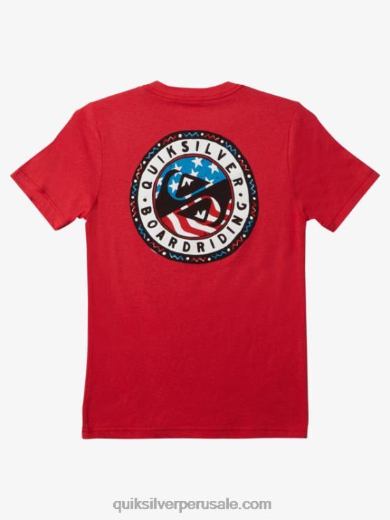 Quiksilver N8LNT1942 Niños rojo de alto riesgo 8-16 camiseta divertida de verano