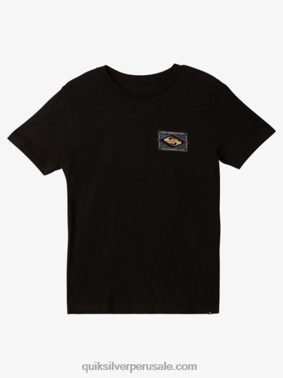Quiksilver N8LNT1944 Niños negro camiseta vibrante 8-16