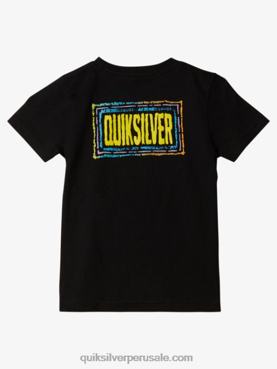 Quiksilver N8LNT1947 Niños negro Camiseta 2-7 beat con eco