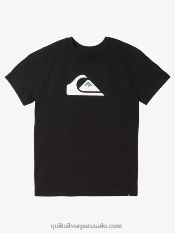 Quiksilver N8LNT1961 Niños negro camiseta con logo 8-16 comp