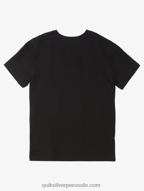 Quiksilver N8LNT1961 Niños negro camiseta con logo 8-16 comp