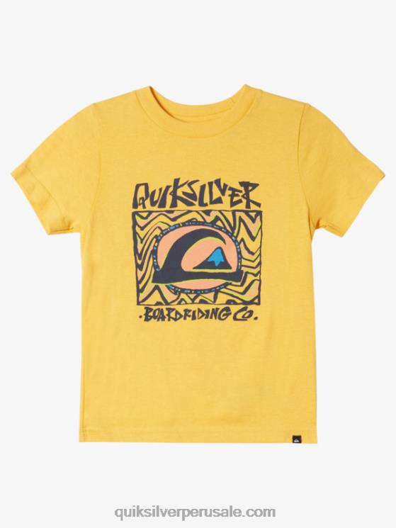 Quiksilver N8LNT1964 Niños amarillo yema camiseta 2-7 sol de medianoche