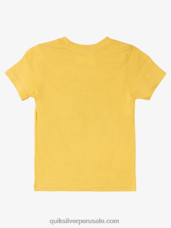 Quiksilver N8LNT1964 Niños amarillo yema camiseta 2-7 sol de medianoche