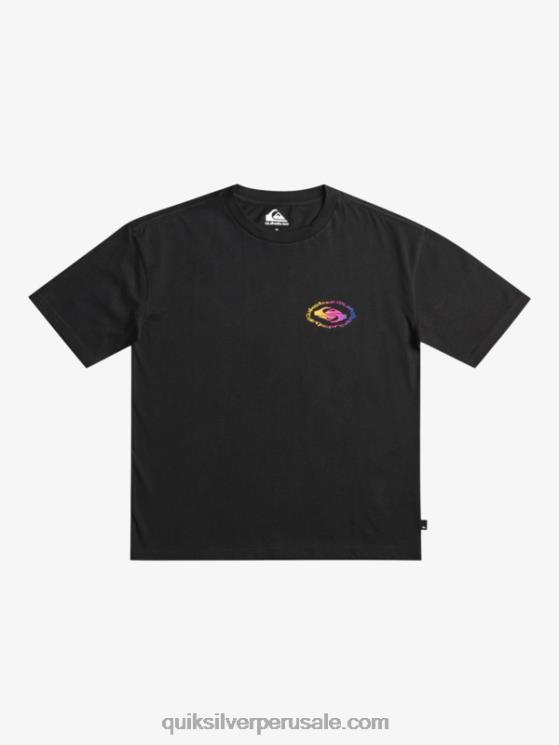 Quiksilver N8LNT1966 Niños negro camiseta bandera radical 8-16